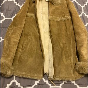 Tan Suede Coat - Jones New York Size L